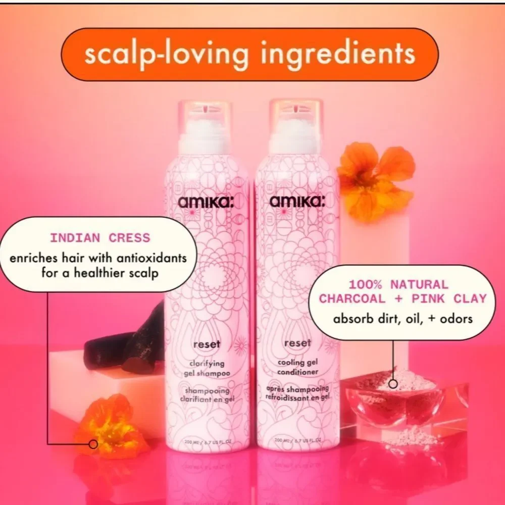 Amika reset cooling gel hair conditioner hydrates and refreshes - Picture 2 of 6